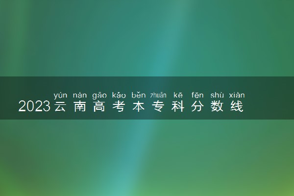 2023云南高考本专科分数线汇总表 各批次线最新公布
