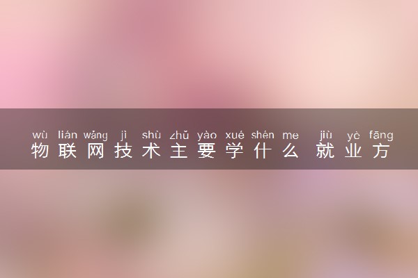 物联网技术主要学什么 就业方向有哪些