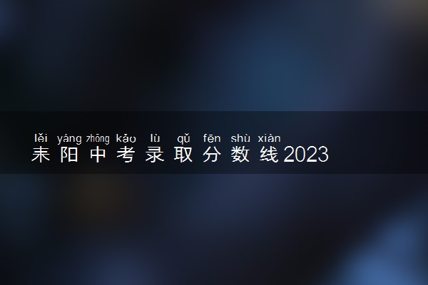 耒阳中考录取分数线2023 各学校多少分