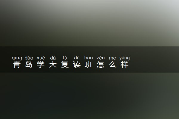 青岛学大复读班怎么样