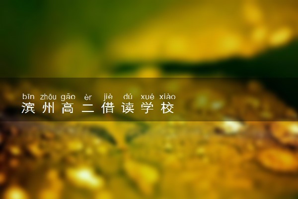 滨州高二借读学校