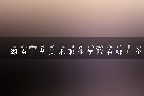 湖南工艺美术职业学院有哪几个校区及校区地址公交站点 分别都在哪里