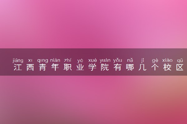 江西青年职业学院有哪几个校区及校区地址公交站点 分别都在哪里