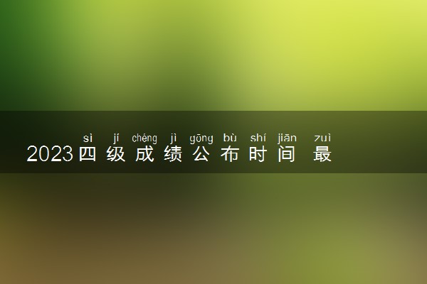 2023四级成绩公布时间 最全四级查分攻略