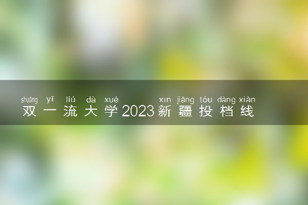 双一流大学2023新疆投档线及位次排名