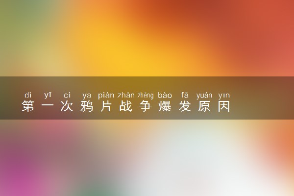 第一次鸦片战争爆发原因