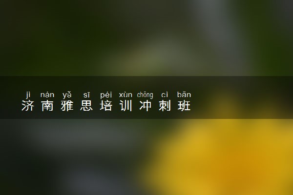 济南雅思培训冲刺班