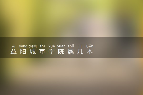 益阳城市学院属几本