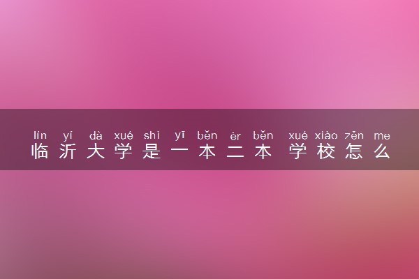 临沂大学是一本二本 学校怎么样