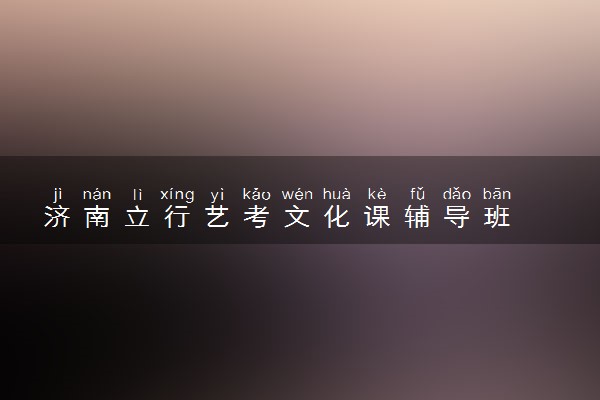济南立行艺考文化课辅导班