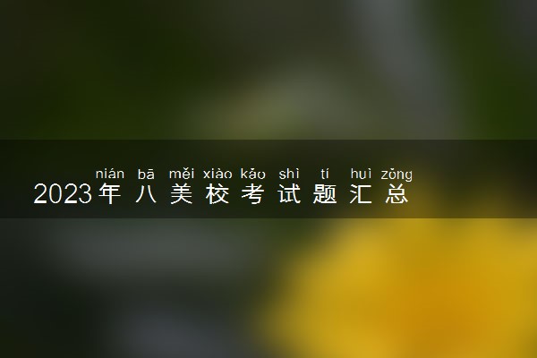 2023年八美校考试题汇总