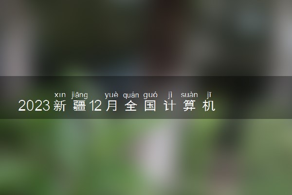 2023新疆12月全国计算机等级考试时间 几月几号考试