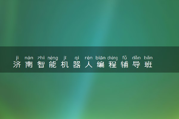 济南智能机器人编程辅导班