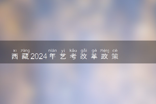 西藏2024年艺考改革政策 有哪些新规定