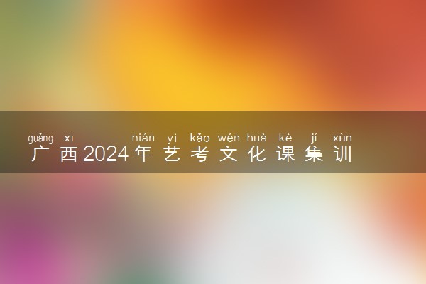 广西2024年艺考文化课集训学校哪里好