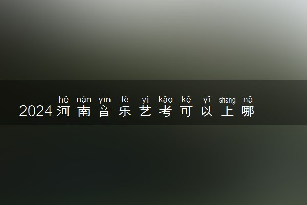 2024河南音乐艺考可以上哪些学校 哪些学校好