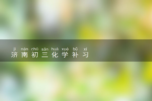 济南初三化学补习