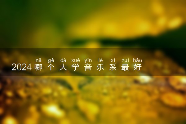 2024哪个大学音乐系最好 最新音乐专业院校排名