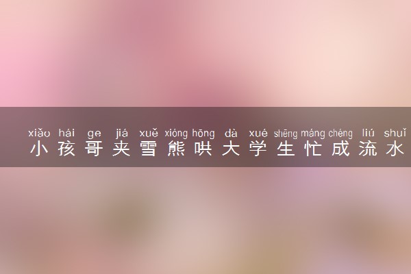 小孩哥夹雪熊哄大学生忙成流水线 是什么情况