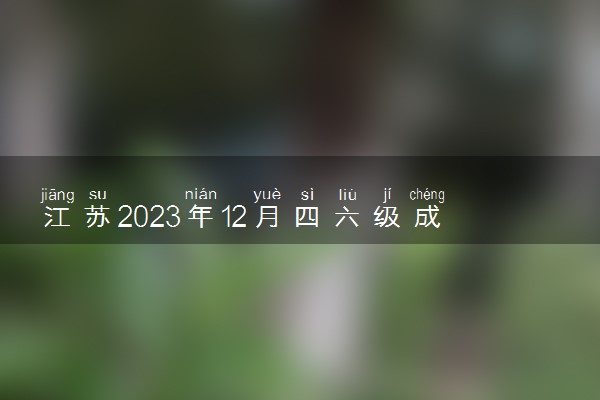 江苏2023年12月四六级成绩查询时间及入口 多久出分