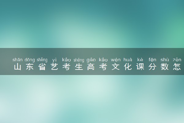 山东省艺考生高考文化课分数怎么算