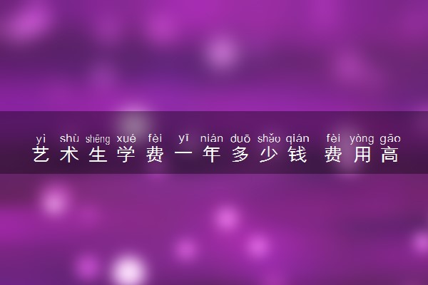 艺术生学费一年多少钱 费用高不高
