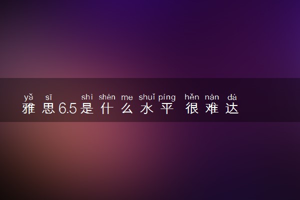 雅思6.5是什么水平 很难达到吗