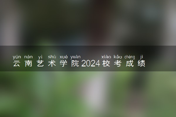 云南艺术学院2024校考成绩查询时间及入口 在哪公布