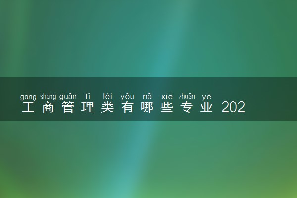 工商管理类有哪些专业 2024什么专业吃香