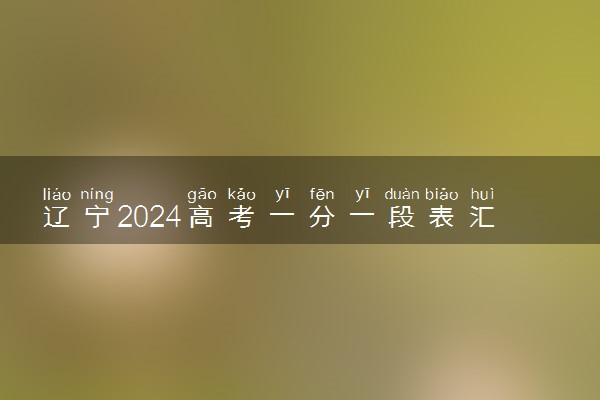 辽宁2024高考一分一段表汇总 最新高考成绩排名