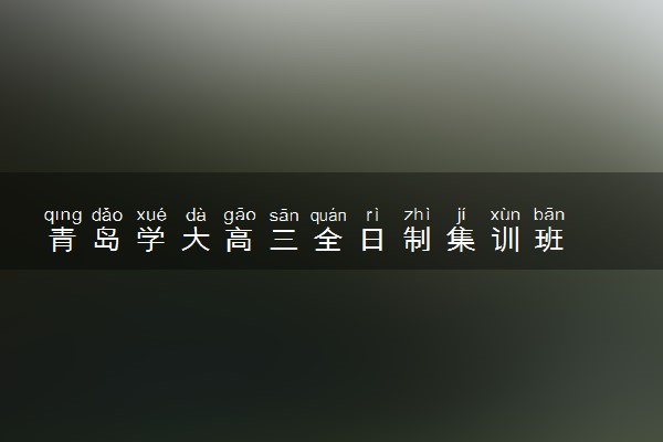 青岛学大高三全日制集训班