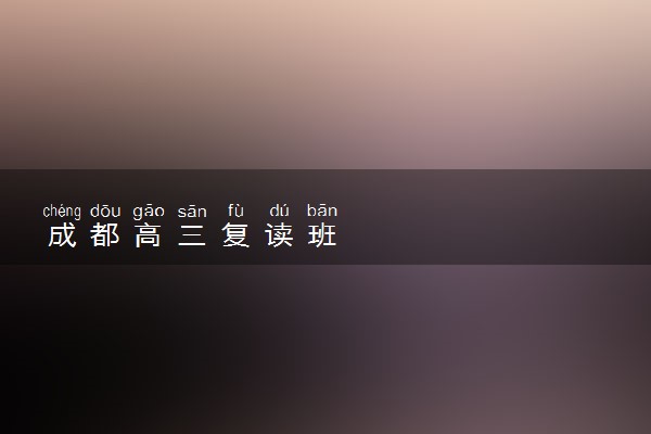 成都高三复读班