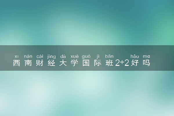 西南财经大学国际班2+2好吗 需要多少分