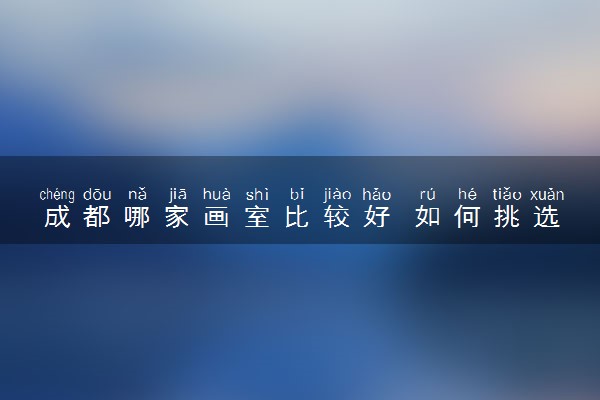 成都哪家画室比较好 如何挑选画室