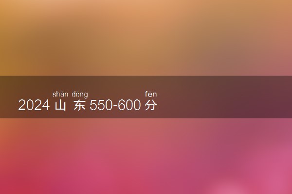 2024山东550-600分左右的好大学有什么 就业率最好有哪些