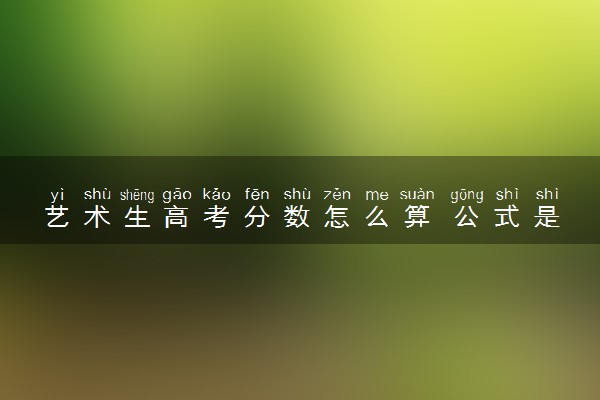 艺术生高考分数怎么算 公式是怎样的