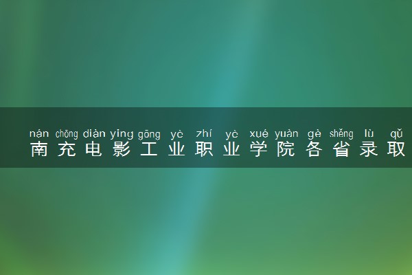 南充电影工业职业学院各省录取分数线及位次 投档最低分是多少(2024年高考参考)