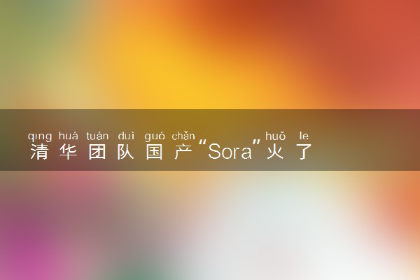 清华团队国产“Sora”火了 具体怎么回事