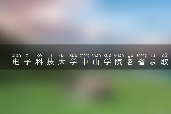 电子科技大学中山学院各省录取分数线及位次 投档最低分是多少(2024年高考参考)