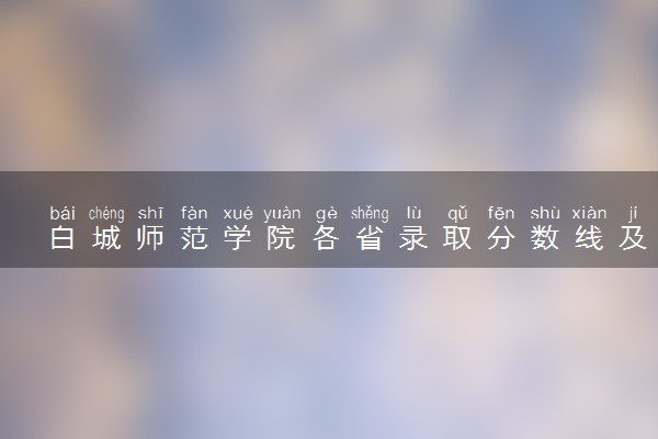 白城师范学院各省录取分数线及位次 投档最低分是多少(2024年高考参考)