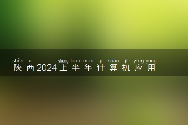 陕西2024上半年计算机应用水平考试查分时间 怎么查询