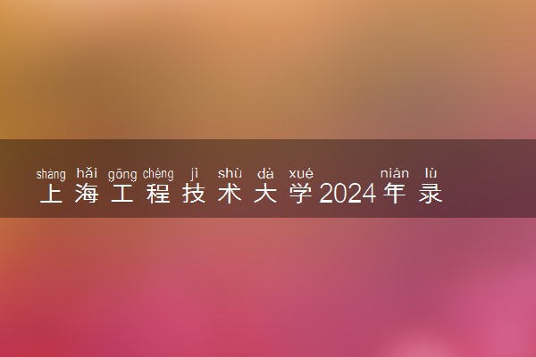 上海工程技术大学2024年录取分数线 各专业录取最低分及位次