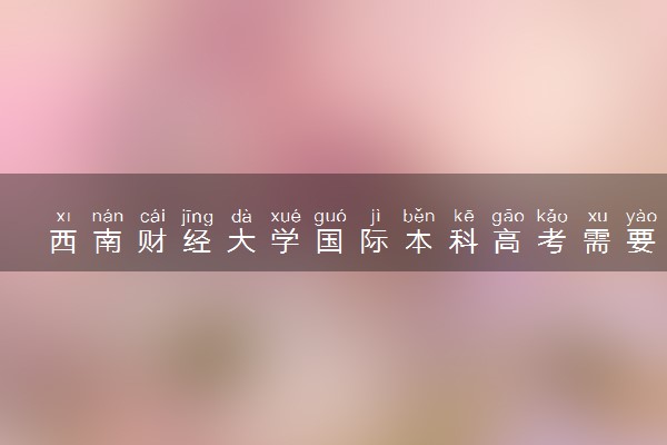 西南财经大学国际本科高考需要多少分 分数线高吗