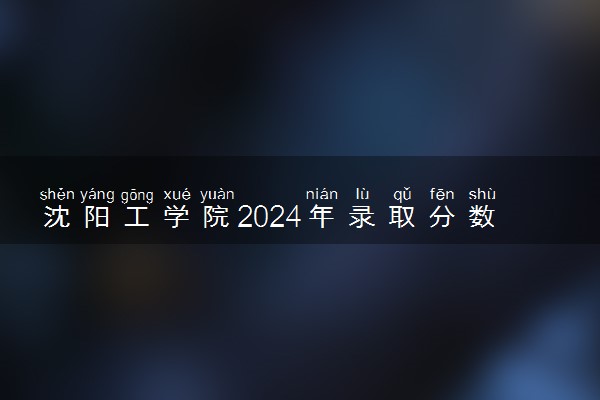 沈阳工学院2024年录取分数线 各专业录取最低分及位次