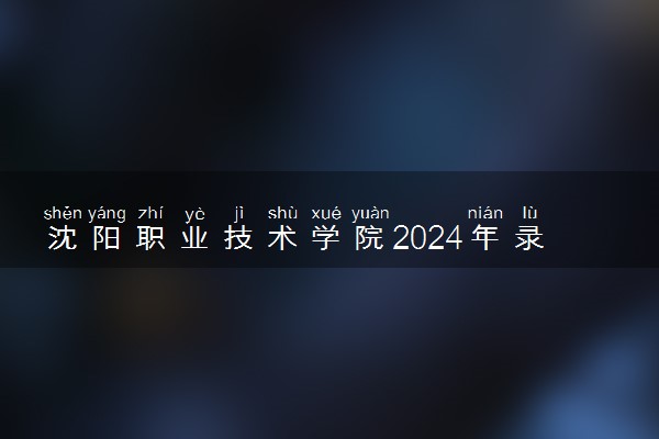 沈阳职业技术学院2024年录取分数线 各专业录取最低分及位次