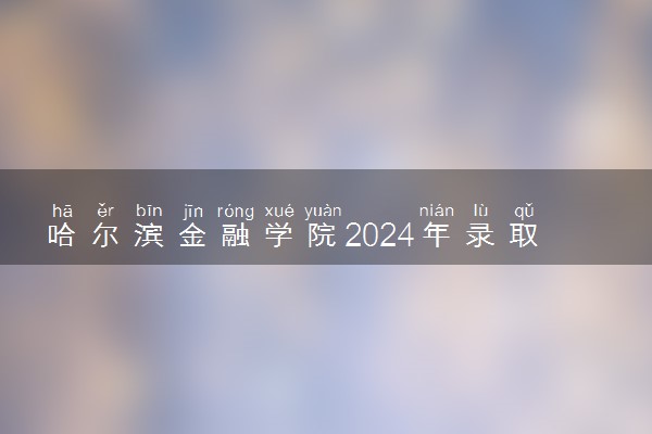 哈尔滨金融学院2024年录取分数线 各专业录取最低分及位次