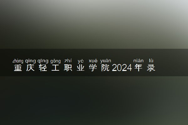 重庆轻工职业学院2024年录取分数线 各专业录取最低分及位次