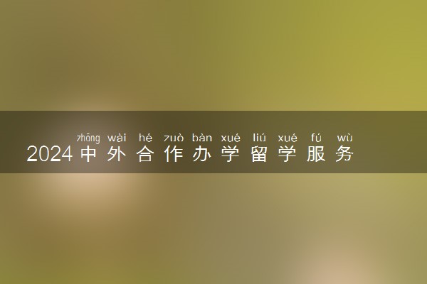 2024中外合作办学留学服务认证流程介绍