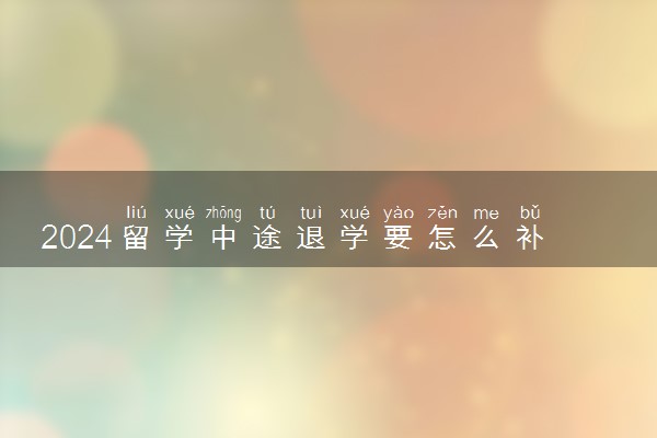 2024留学中途退学要怎么补救 还能重新进去吗