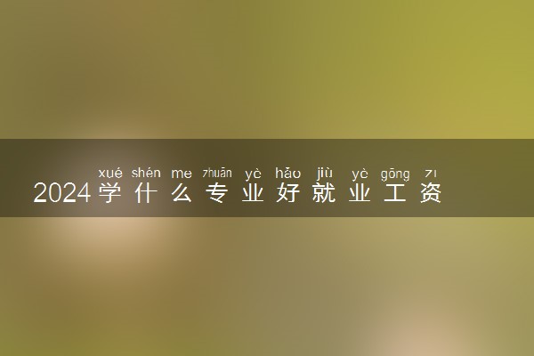 2024学什么专业好就业工资高 什么专业最吃香